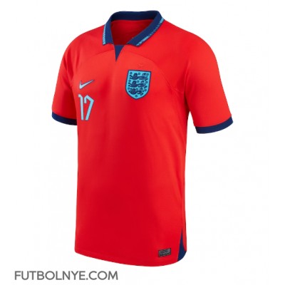 Camiseta Inglaterra Bukayo Saka #17 Visitante Equipación Mundial 2022 manga corta